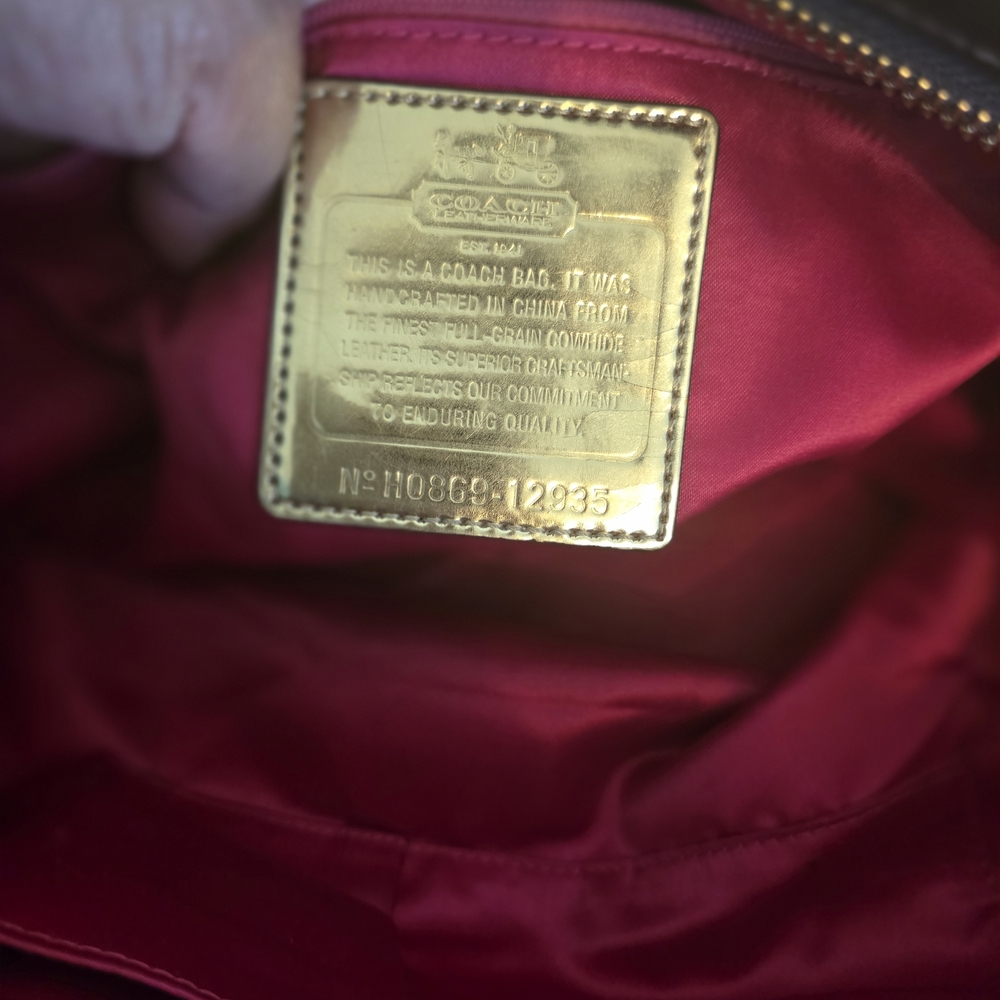 Authentic Coach Madison Julianne Espresso Leather Satchel Tote 12935 - Picture 9 of 16